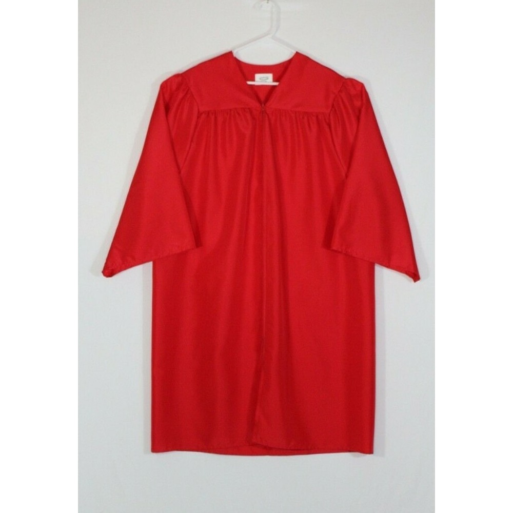 Jostens Graduation Gown Red matte choir, robe, clergy size 5'01"-5'03"